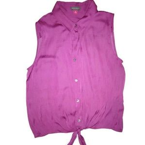 🌟Vince Camuto pink collar sleeveless top m